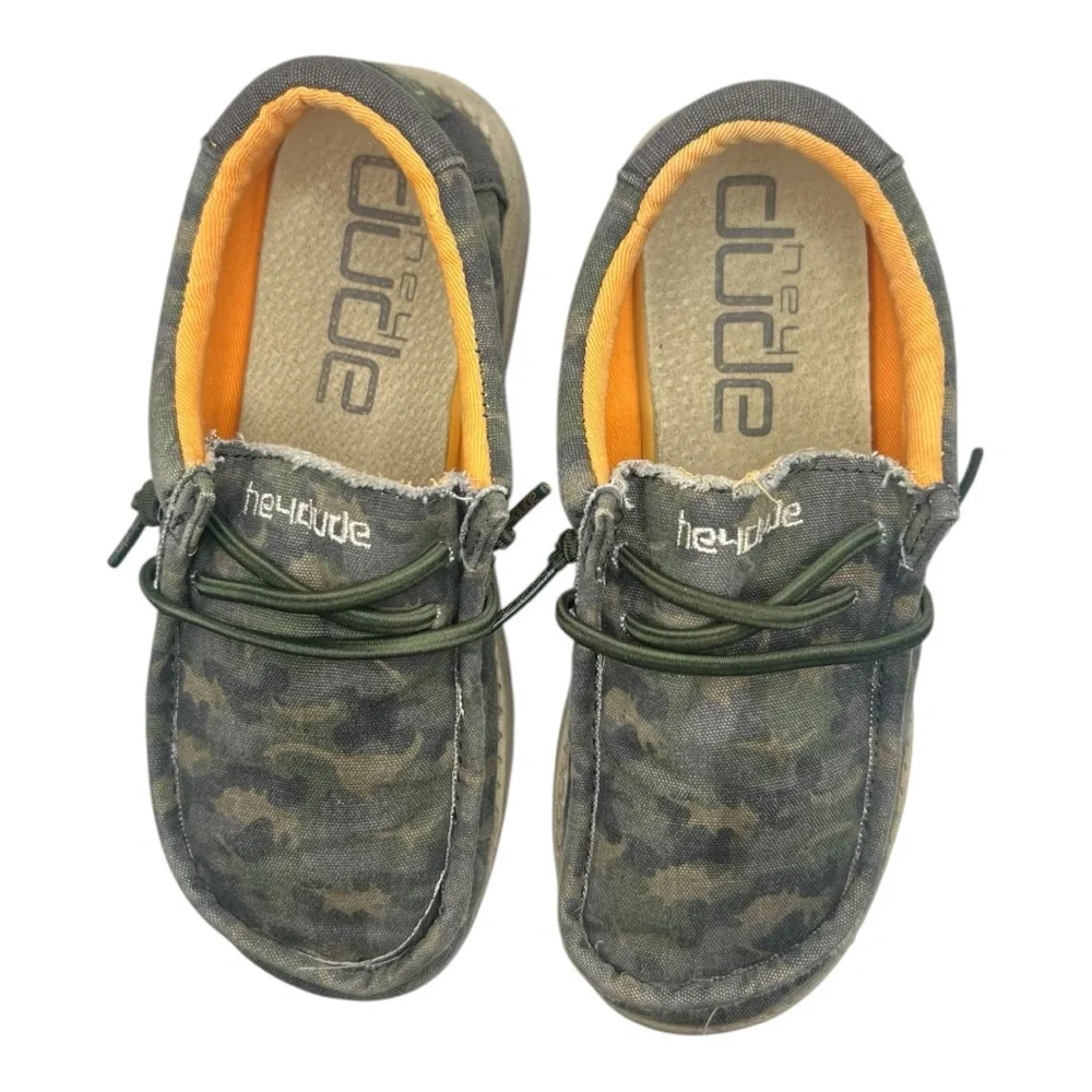 🟩 Hey Dude Wally Youth Camouflage Slip-Ons‎ – Kids K13